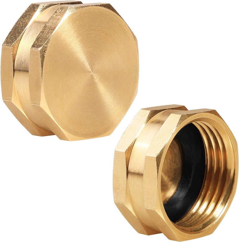 SIGURANTA garden hose cap, brass 3/4in hose covers and plugs, outdoor faucet covers, hose plug caps (5 Cap 5 Plug) - Image 5